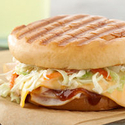 BBQ Turkey Panini with Creamy Coleslaw